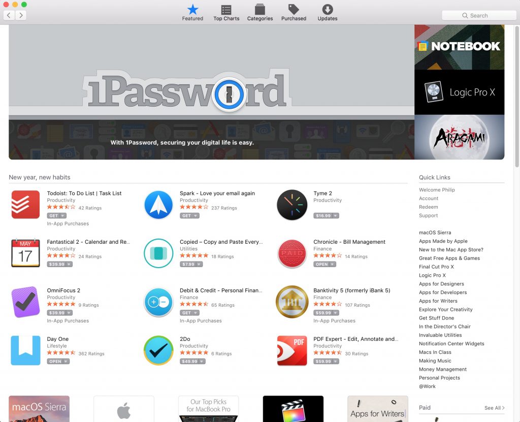 The Mac App Store today