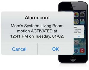 Alarm.com Wellness Notification