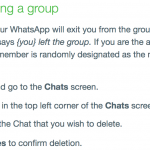 Leaving a WhatsApp Group
